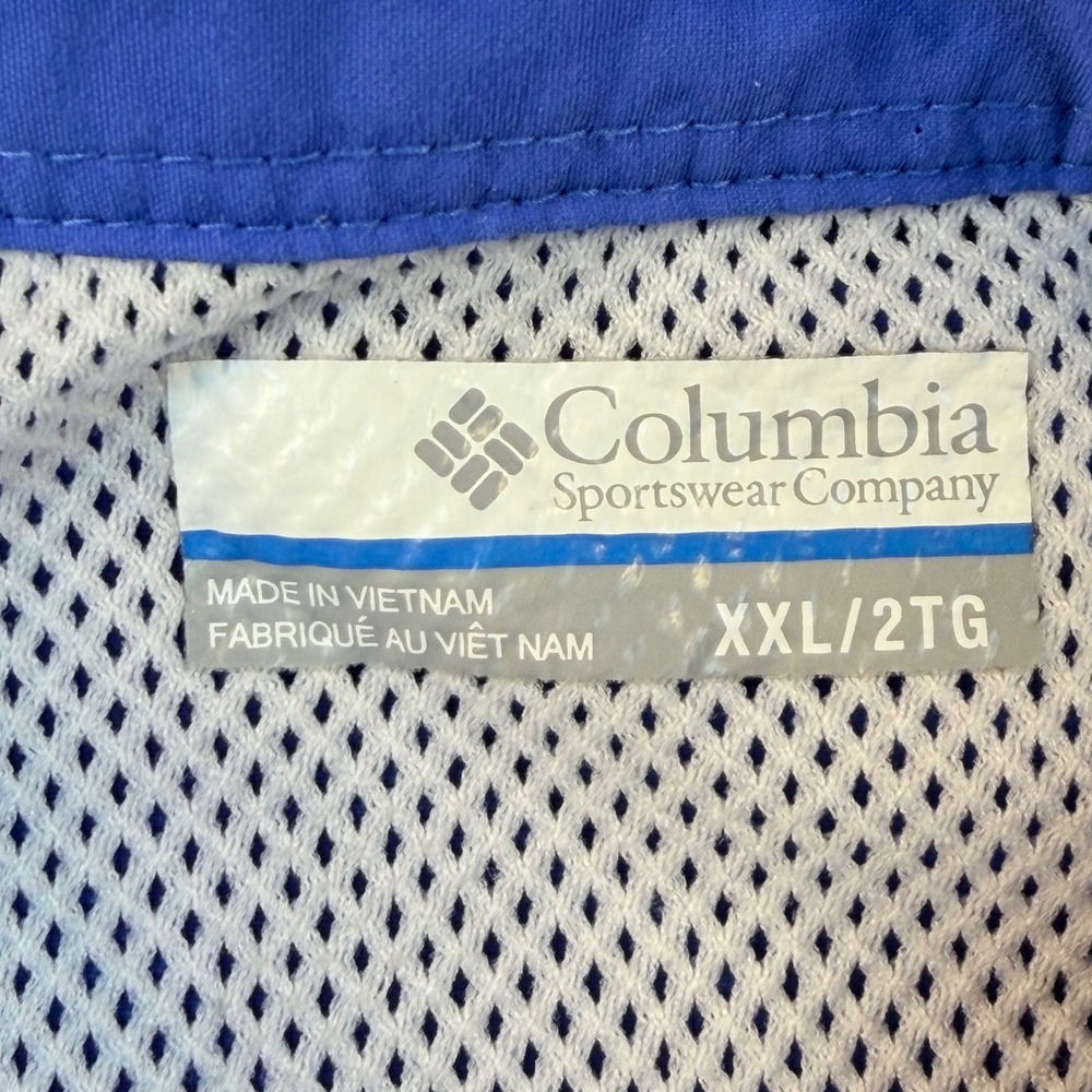Columbia PFG Bahama II Fishing Shirt Men XXL Blue Omni Shade Vented Short Sleeve - Picture 3 of 11